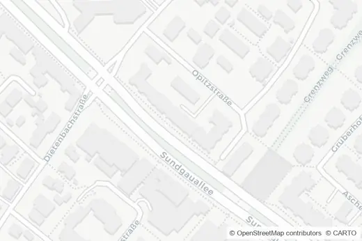 Karte mit der Lage des Salons an der Sundgauallee 112 in Freiburg Betzenhausen